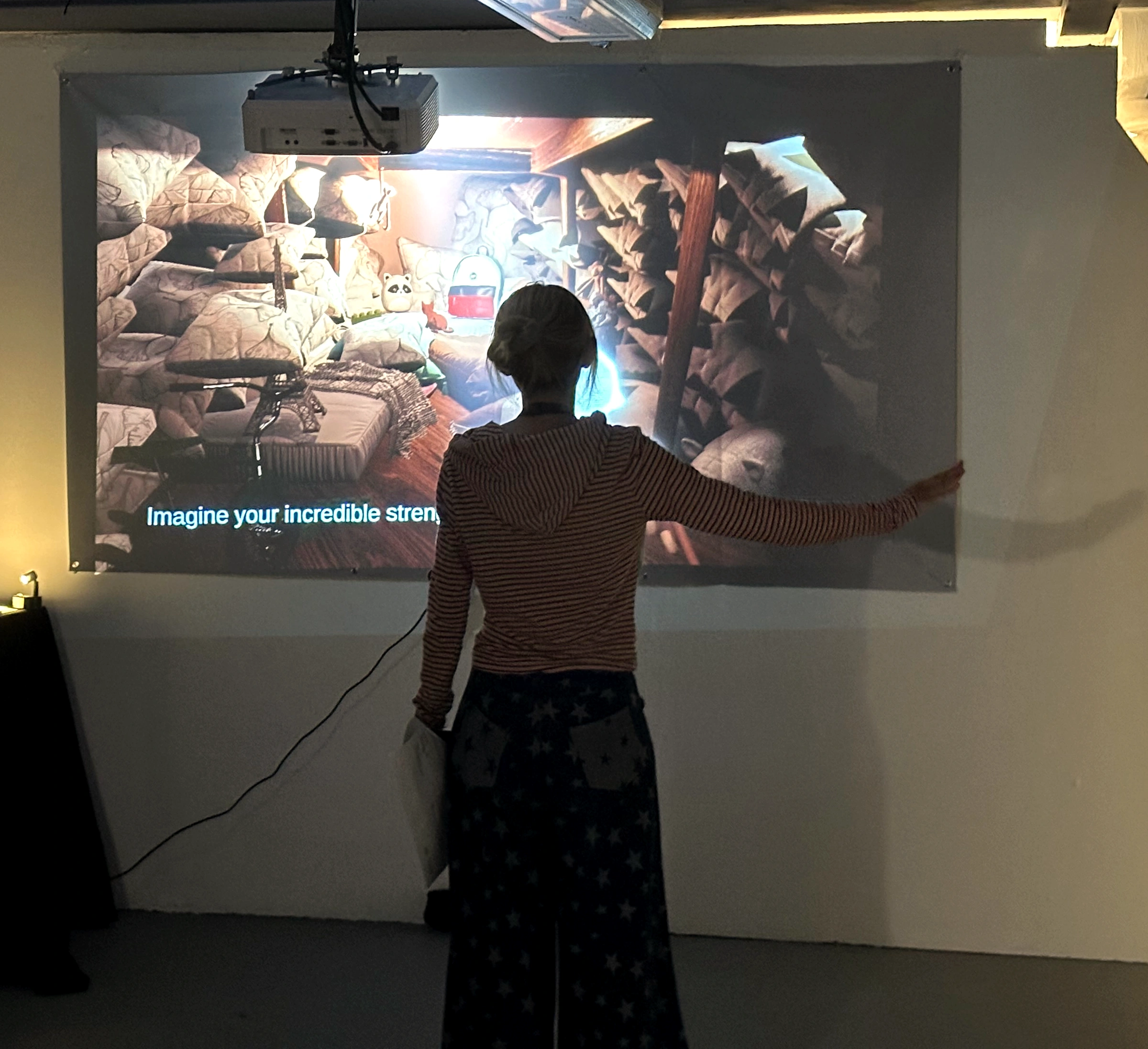 An audience member shapes the scene
